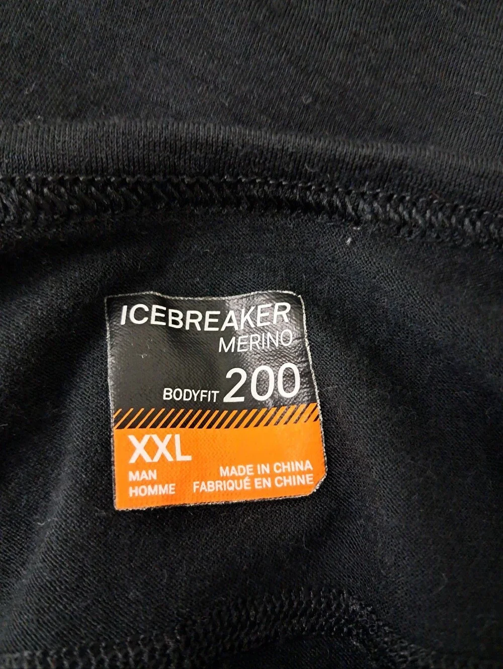 Icebreaker Bodyfit 200 Merino Wool Base Layer Long Sleeve Shirt Black Size XXL - Picture 8 of 8